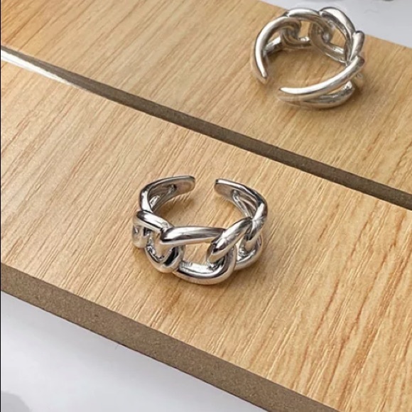 ⛓Insta ring sterling silver ring chain ring - Picture 2 of 3